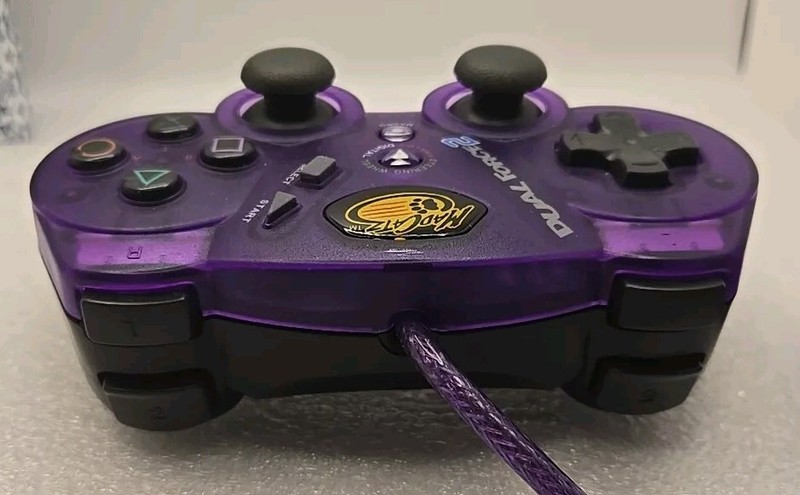 Vintage PlayStation 2 (PS2) Mad Catz ~ Dual Force 2 Pro ~ Purple Controller EUC gallery