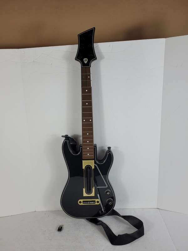 Guitar Hero Live Guitar PS3 Wii U Black w/Strap 0000654 w:Dongle, Strap,