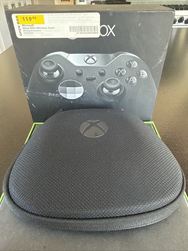 Microsoft Xbox One Black Elite Wireless Controller Series 1 1698 (WORKS GREAT)