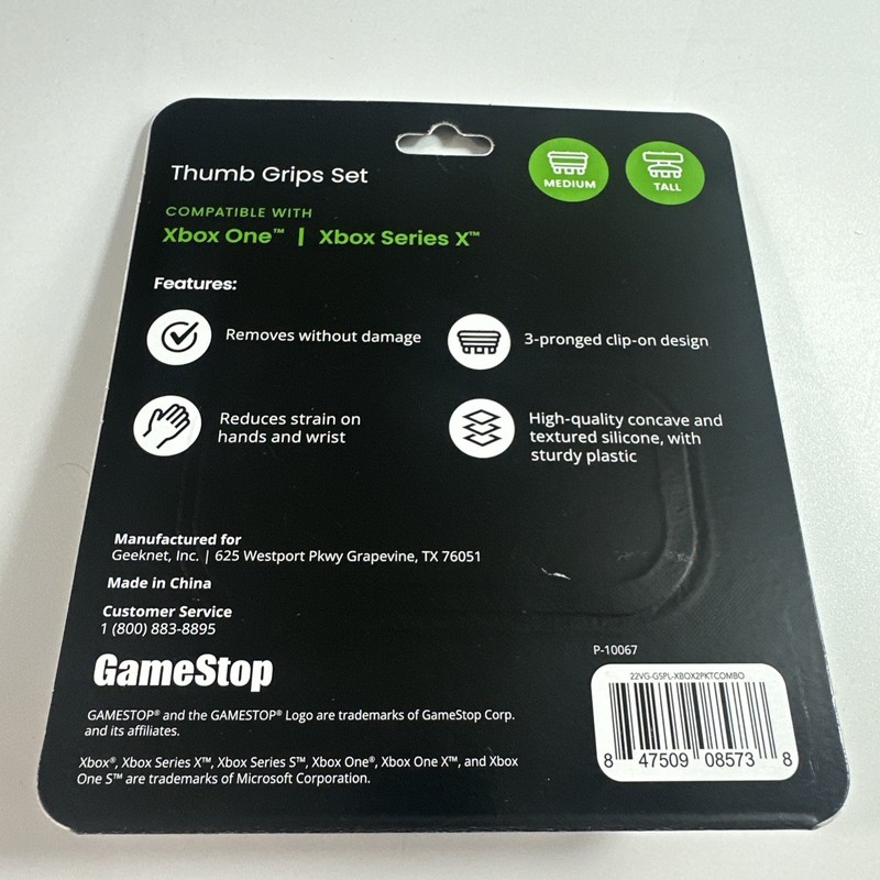 thumb grips set (medium tall pair, green) for Xbox One Series X controllers gallery