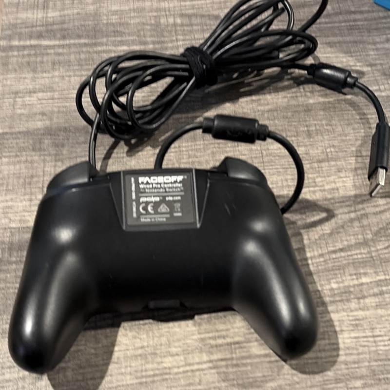 PDP Faceoff Wired Pro Controller Blue Camouflage Ergonomic for Nintendo Switch