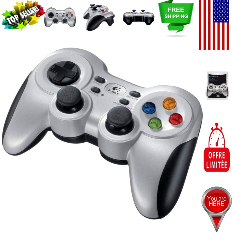 Immersive F710 Wireless Game Controller for Windows – Dual Vibration & D-Pad