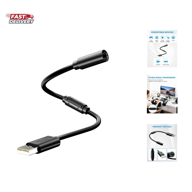 USB Breakaway Cable for Xbox 360 Controller, Logitech G920, Logitech G923 G27...