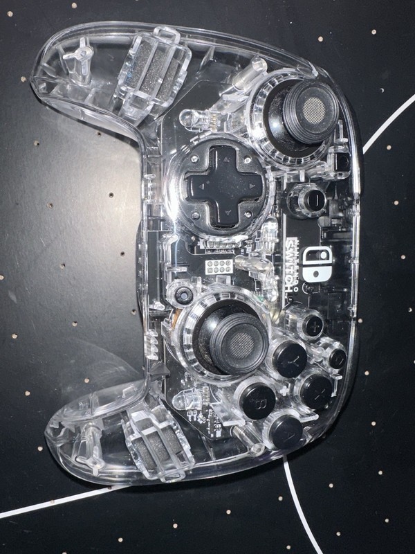 PDP Afterglow Wireless Deluxe Controller Ergonomic Clear/Black for Switch