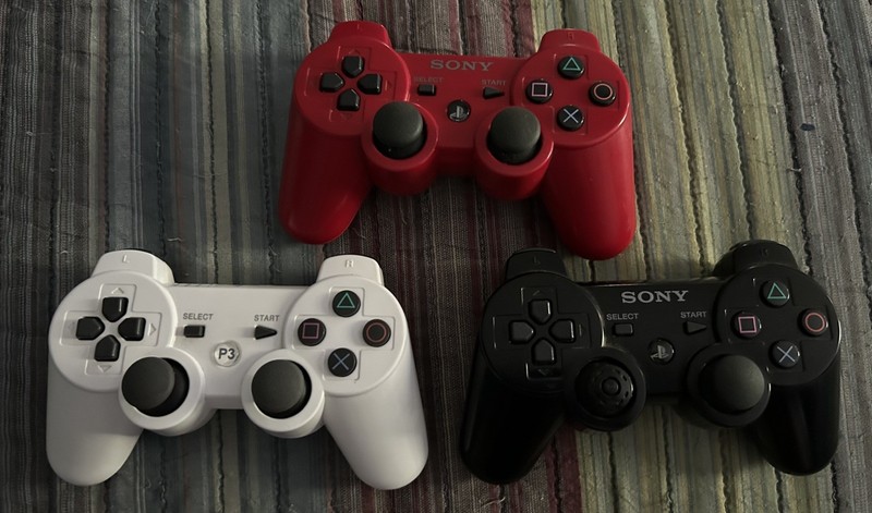 Sony PlayStation DualShock 3 Wireless Controllers LOT of 3 PS3 controllers