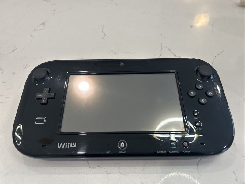 Nintendo Wii U GamePad Black Controller w/ Charger OEM Tested GP014