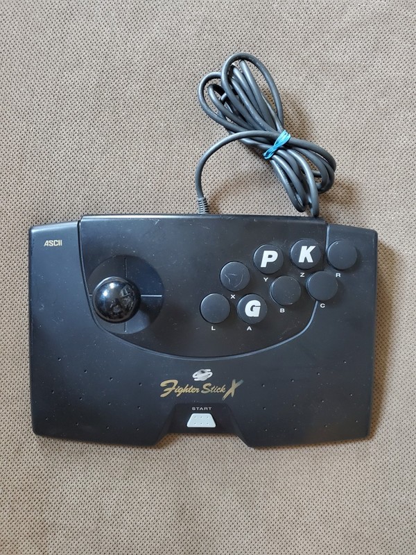 TESTED Sega SATURN ASCII Fight FIGHTER STICK X Arcade Style Controller ASC-0602C
