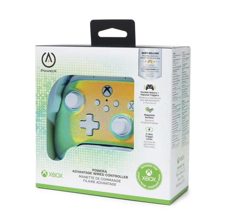 PowerA Advantage Wired Controller for Xbox – Disco Ball Model XBGPADWI Open Box
