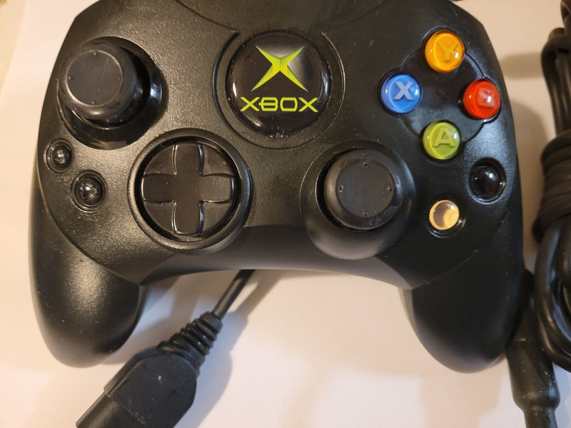 Original Xbox Black S-type Controller X08-69873 Serial 8055668666A gallery