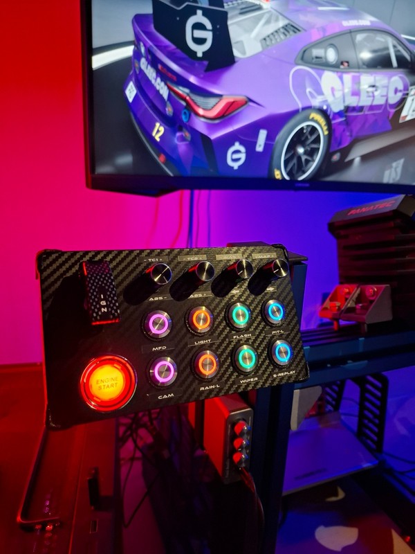 Button Box Console Sim Racing Competizione Illuminated Buttons RGB Start Engine gallery
