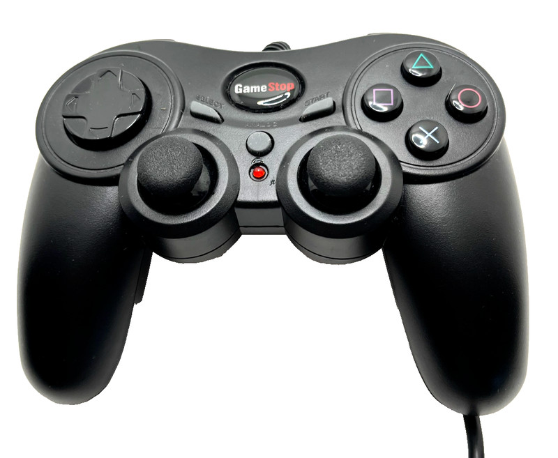 GameStop Sony PlayStation 2 Black Wired Controller BB-122 PS2 (Untested)