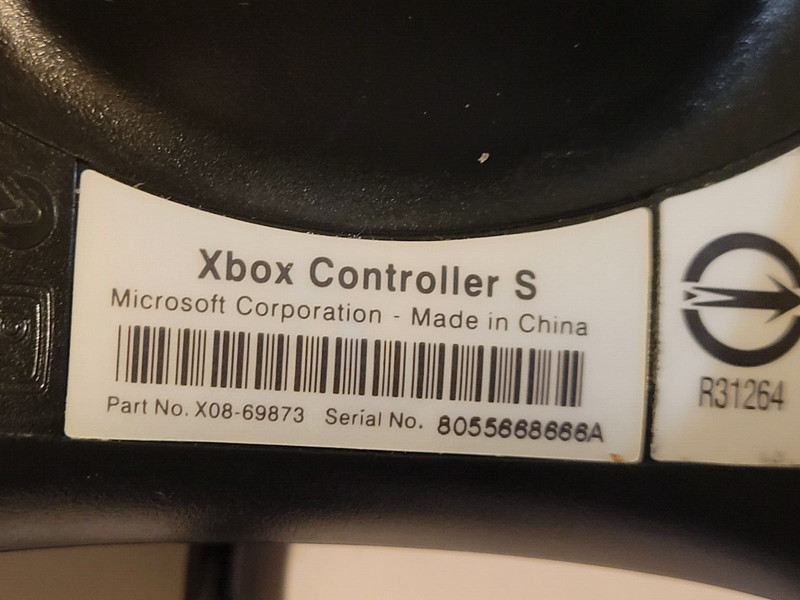 Original Xbox Black S-type Controller X08-69873 Serial 8055668666A gallery