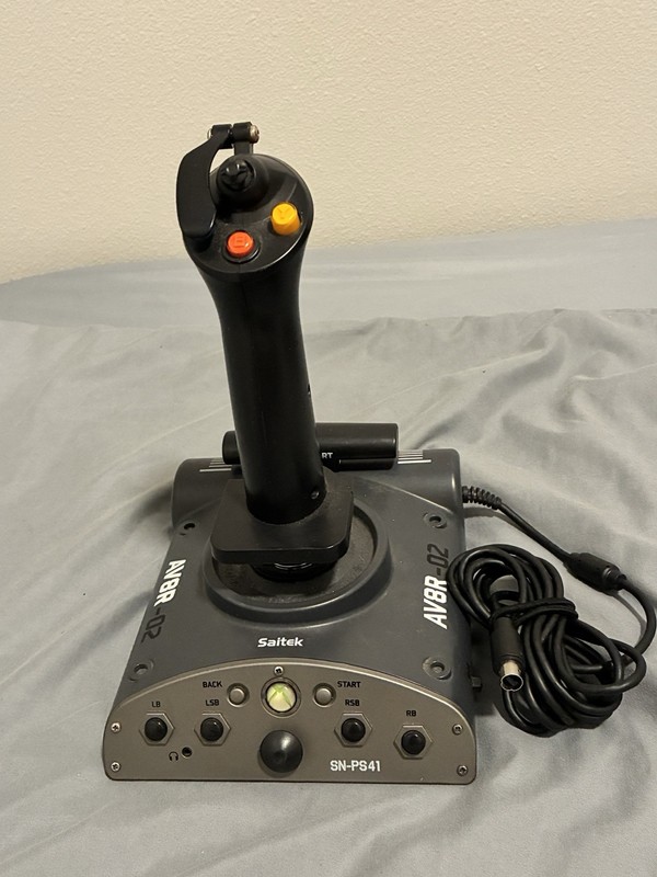 Saitek Aviator AV8R-02 Flight Stick Joystick Xbox 360 PC SN-PS41 USB Wired