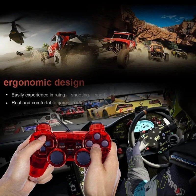 Wireless Controller For Sony PlayStation PS2 2.4GHz Dual Vibration Twin Shock US gallery
