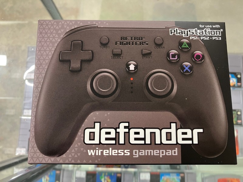 Retro Fighters Defender Black Wireless Controller for PS1, 2, & 3! Brand *NEW*