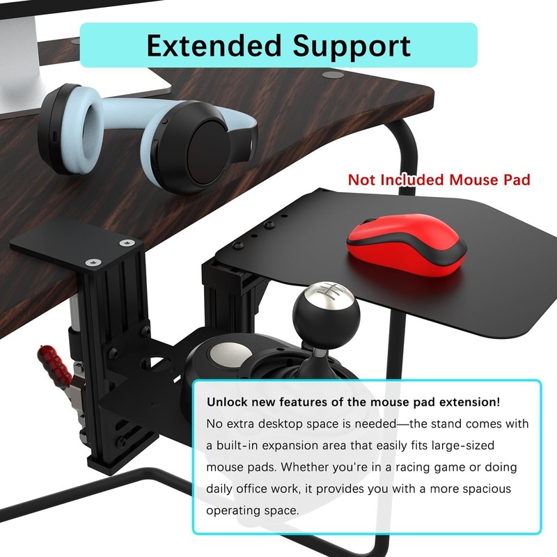 Universal Desk Mount Clamp for Sim Racing Wheel Stand & Shifter - Compatible wit gallery