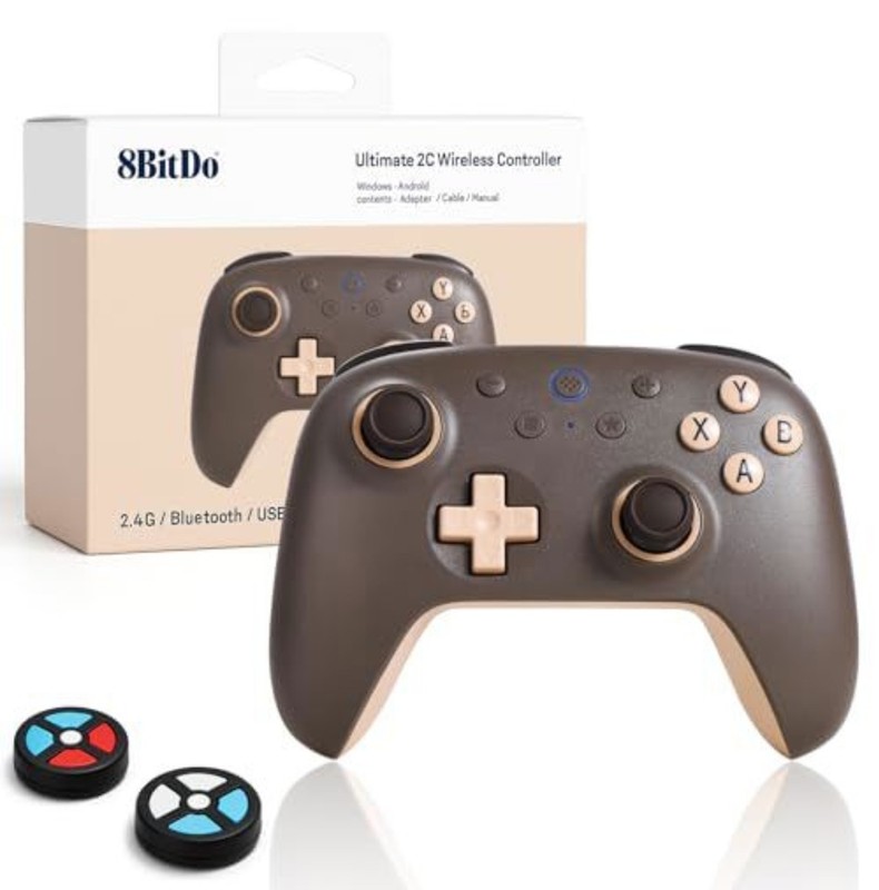 8BitDo Ultimate 2C Wireless Controller for PC Android, 1000 Hz Polling – Brownie