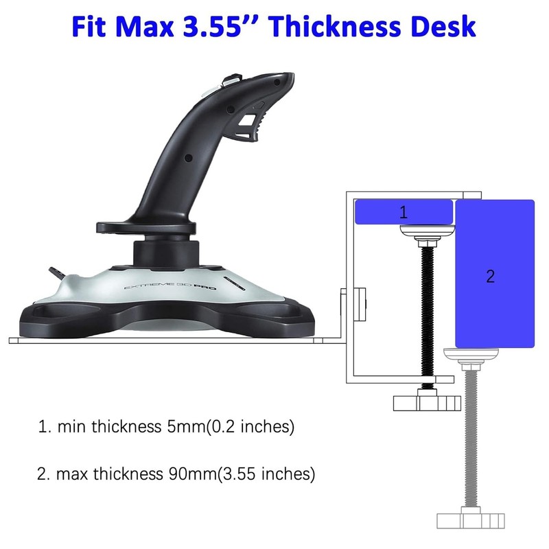 Adjustable Steel Desk Holder for Logitech G Extreme 3D PRO Joystick Gaming gallery