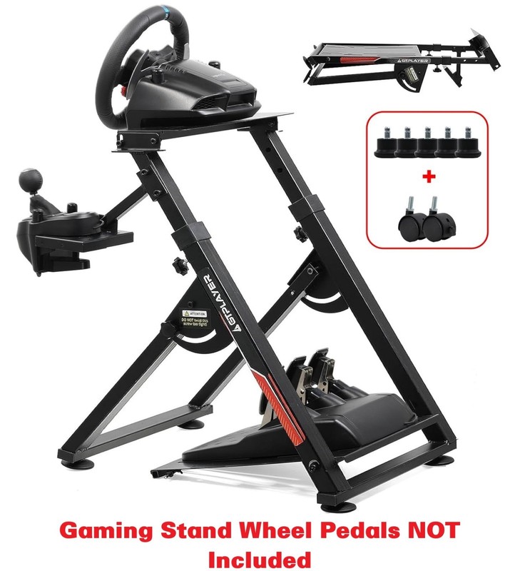 Soporte para volante de carreras plegable para simulador de carreras