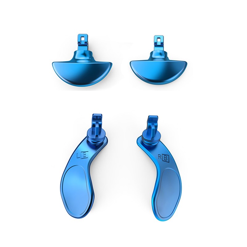 4x Blue Stainless Steel Back Button Paddles For PS5 Edge Controller Accessory