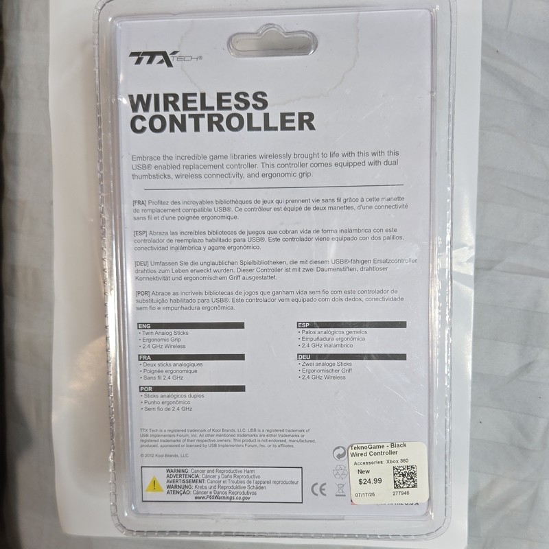 TTX Tech Wireless Ergonomic Controller Black Compatible with PS3 PC Mac gallery