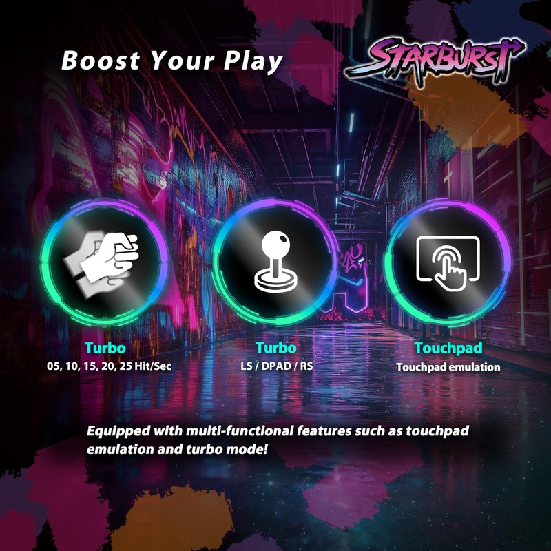 Brook Fighter Starburst All-Button Arcade Controller for PS5, PS4, Xbox Serie... gallery