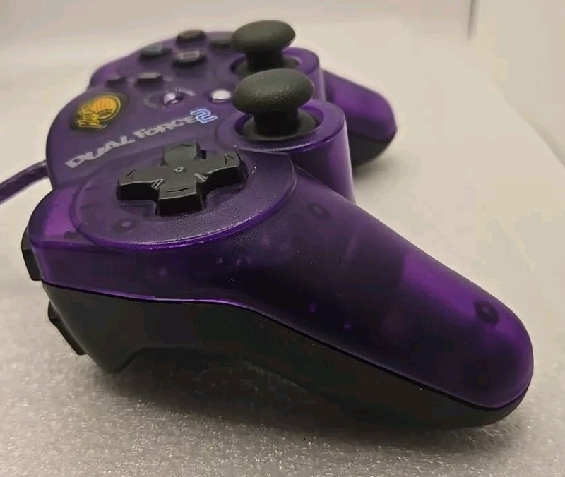 Vintage PlayStation 2 (PS2) Mad Catz ~ Dual Force 2 Pro ~ Purple Controller EUC gallery