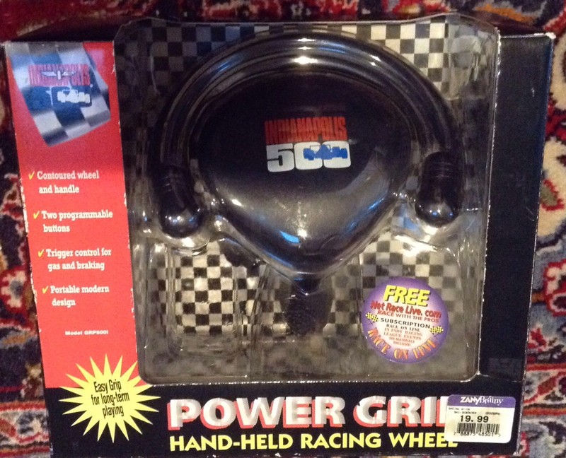 Micro innovations New Vintage Power Grip Hand Held Racing Wheel.
