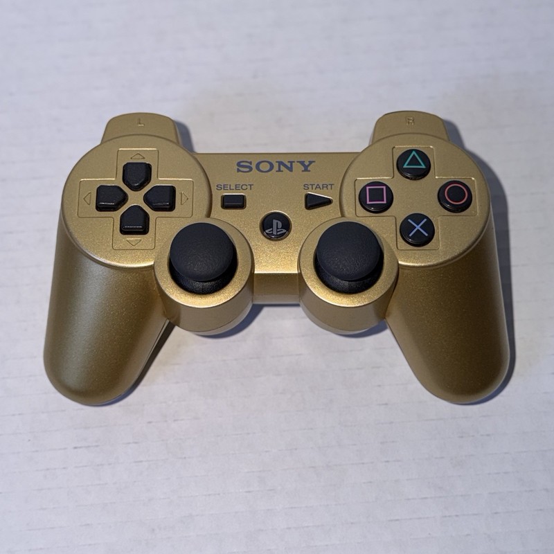 Sony PlayStation PS3 DualShock 3 Sixaxis Gold Wireless OEM Controller Tested
