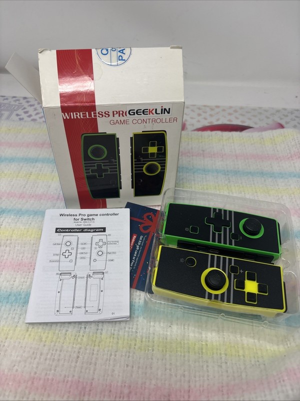 GEEKLIN Wireless Pro Nintendo Switch Game Controller New Green & Yellow