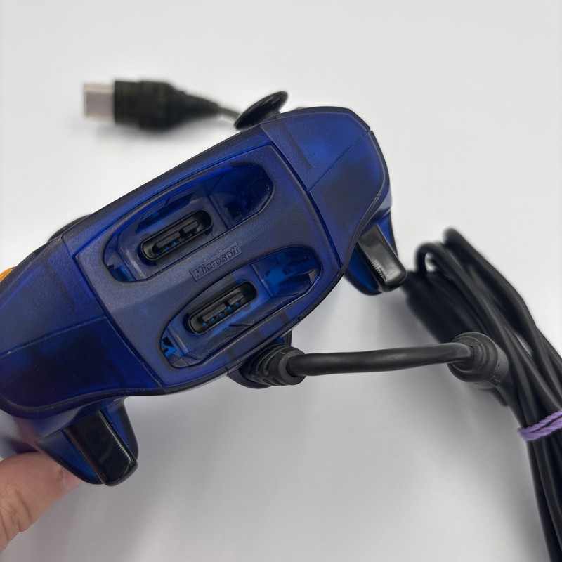 OEM Original Xbox S Controller Wired Transparent Blue W/ Breakaway Cable gallery
