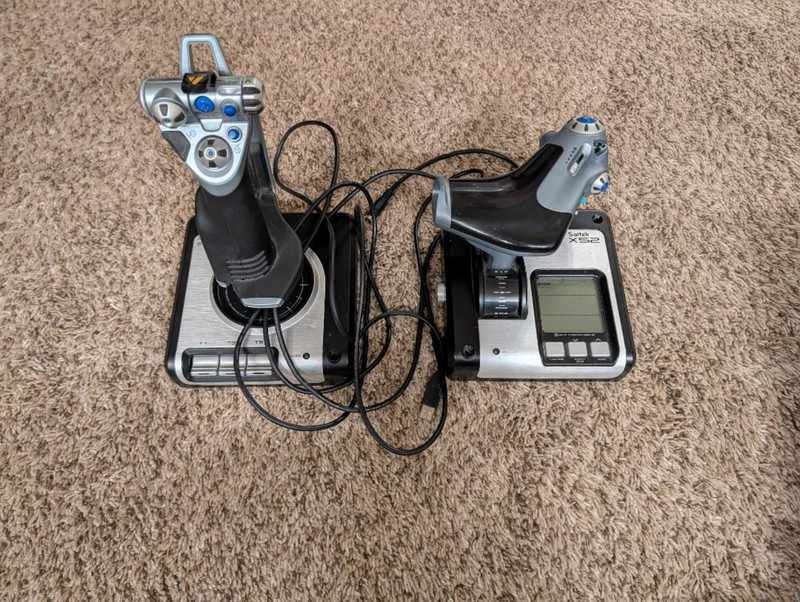 Saitek X52 Flight Control System Joystick & Throttle HOTAS PC Tested
