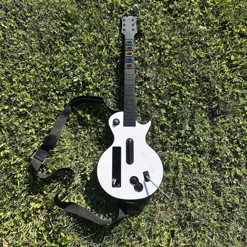 Nintendo Wii Guitar Hero Controller Gibson Les Paul Tested Working Strap Cover