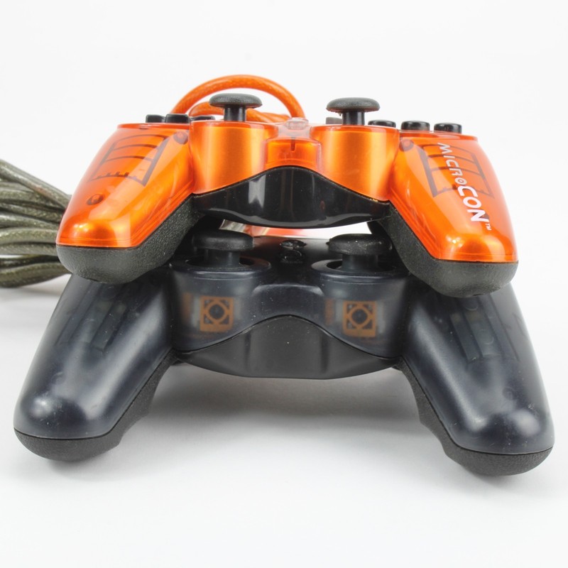 Lot Mad Catz PS2 Dual Force 2 Pro Micro Con Controller Clear Red Orange Gray gallery