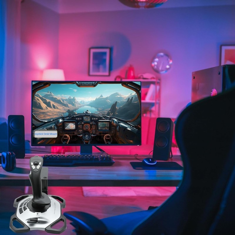 Adjustable Steel Desk Holder for Logitech G Extreme 3D PRO Joystick Gaming gallery