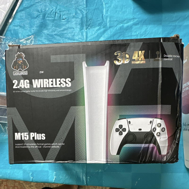 SJGAM M15 Plus 2.4GHz Wireless PC Controller Double Rocker, White/Black