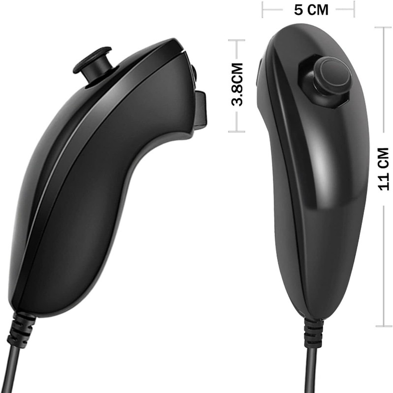 1/2Pack Wii Nunchuck Black White For Nintendo nunchucks for Nintendo Wii / Wii U gallery