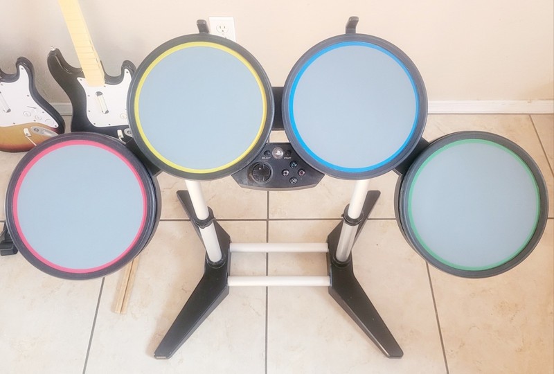 PS3 PS4 PlayStation 3 4 Rock Band Drum Guitar BUNDLE Hero Controller Stratocas 2 gallery