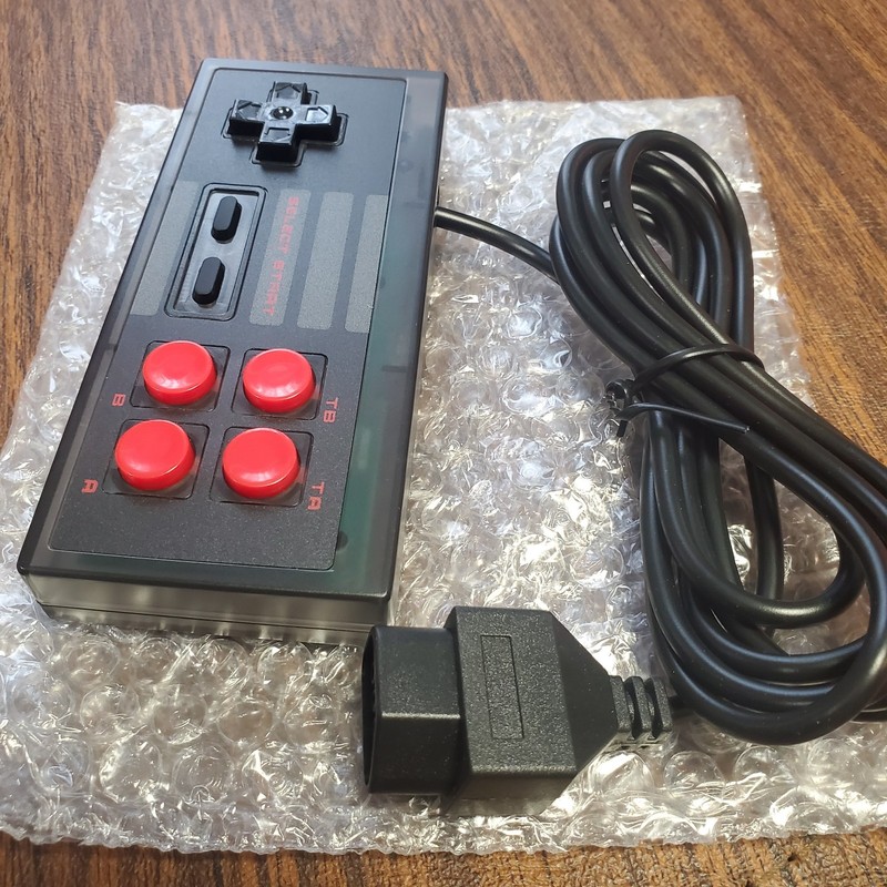 Replacement Controller For NES Nintendo Console Translucent Black Wired Gamepd gallery