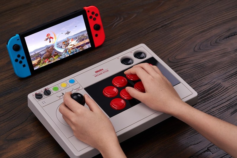 Arcade Stick for Switch & Windows, Arcade Fight Stick Support Wireless Blueto... gallery