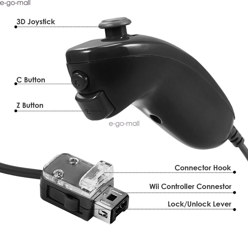 2 in 1 Built in Motion Plus Remote Gamdpad Controller For Nintendo Wii Wii U US gallery