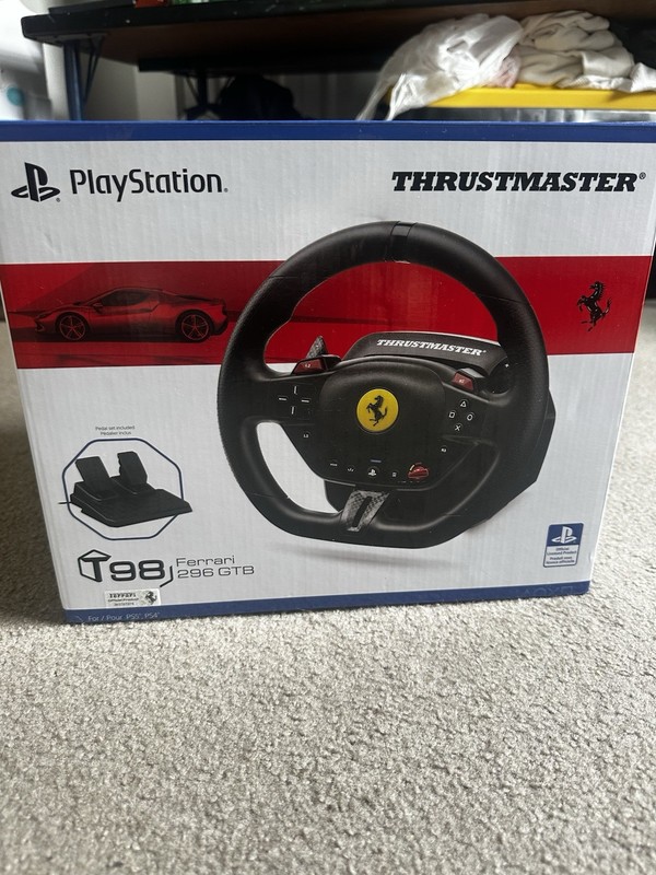 Thrustmaster T98 Ferrari 296 GTB Racing Wheel Force Feedback for PS5 PS4