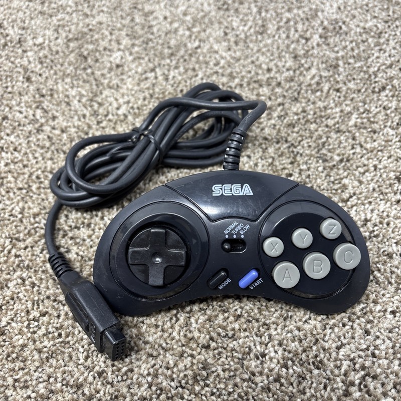 Official OEM Sega Genesis 6-Button Turbo Controller MK-1470 – Tested