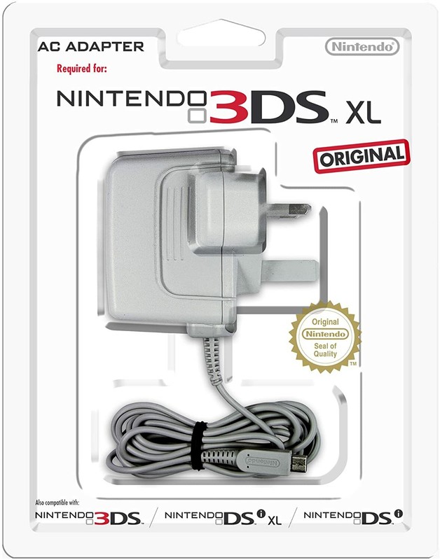 Nintendo 3DS AC Adapter – UK 3 pin plug – Bulk packing for Nintendo 3DS