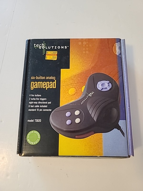 Vtg Six-Button Analog Gamepad Model TS62D IBM PC-AT Tech Solutions - Untested gallery