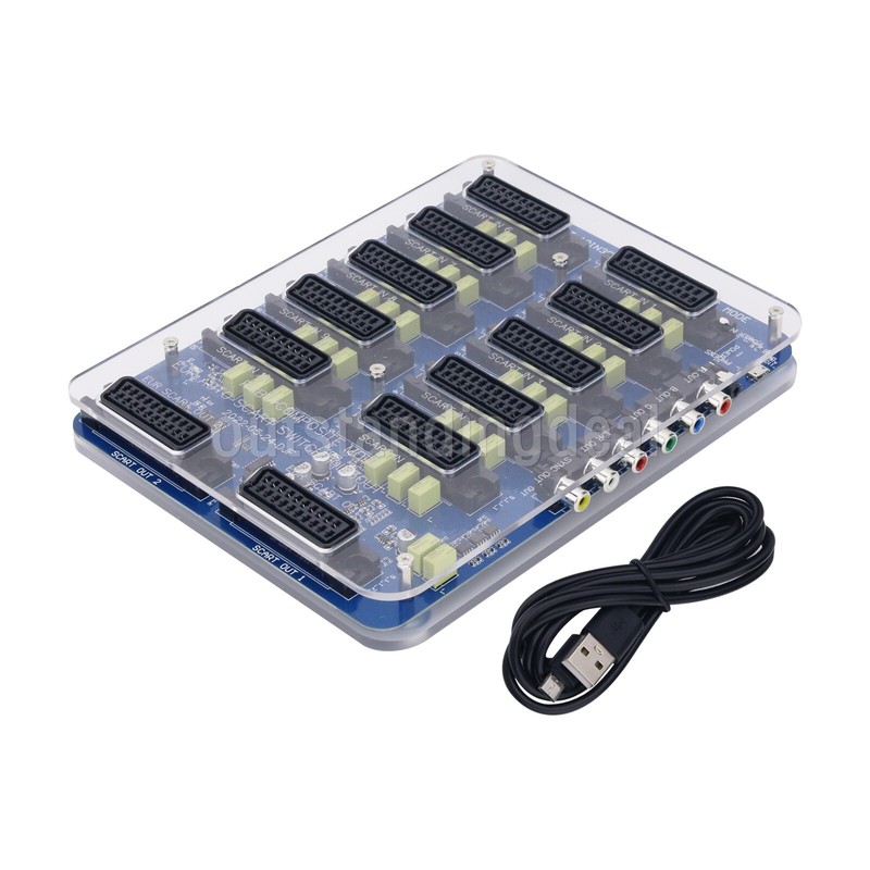 EUR SCART Automatic 10 Input 3 Output Distributor Converter Automatic Divider