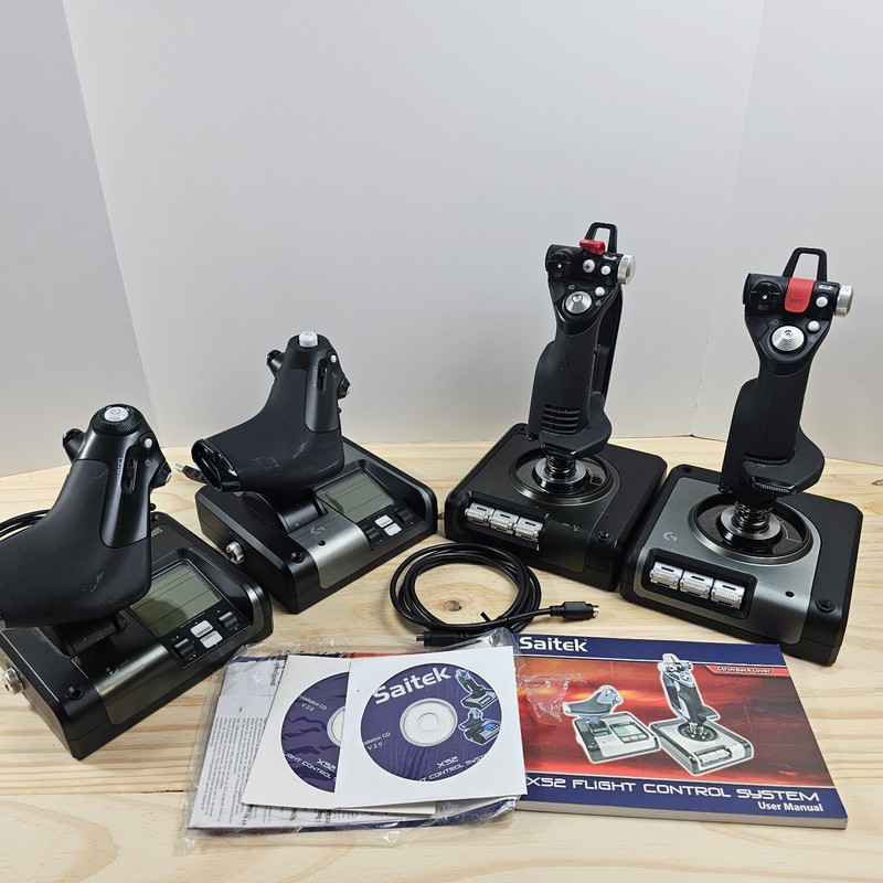 2x Logitech/Saitek X52 Pro HOTAS Flight Control Systems – For Parts *READ*