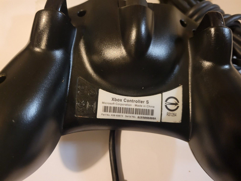 Original Xbox Black S-type Controller X08-69873 Serial 8055668666A gallery