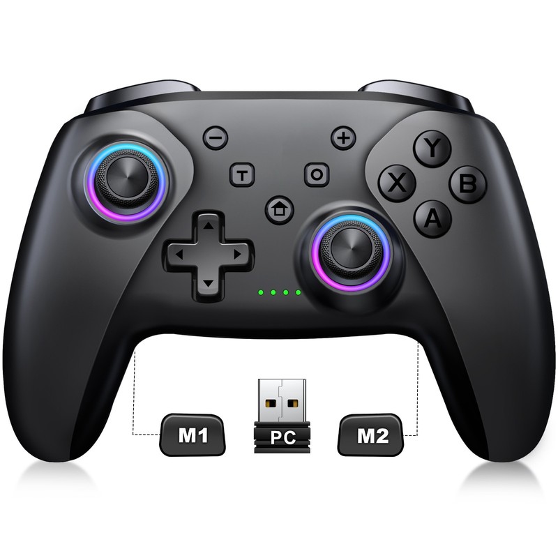 Wireless Bluetooth Controller PC Controller with Holder Hall Effect Joystic