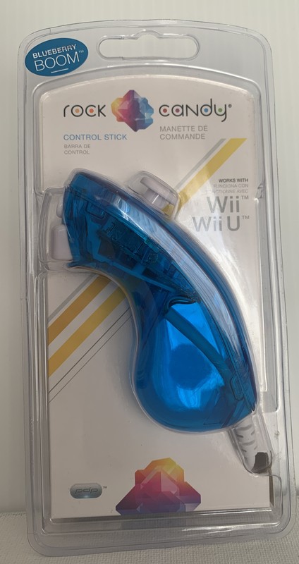 New Rock Candy Control Stick Nintendo Wii & Wii U Nunchuk Blue Berry Boom